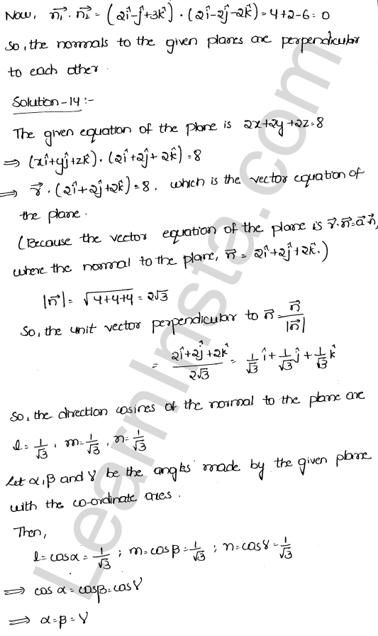 RD Sharma Class 12 Solutions Chapter 29 The plane Ex 29.3 1.12