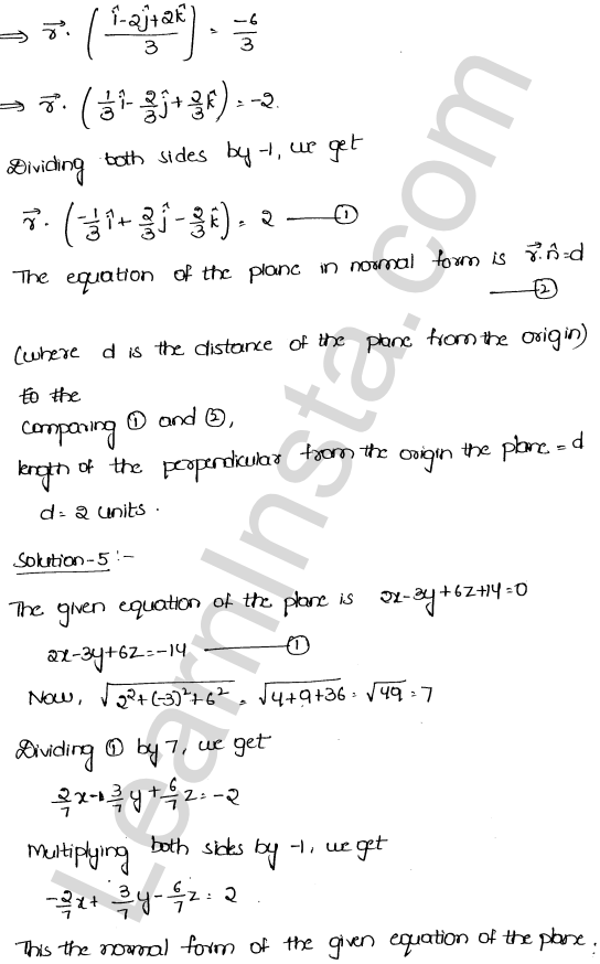RD Sharma Class 12 Solutions Chapter 29 The plane Ex 29.4 1.3