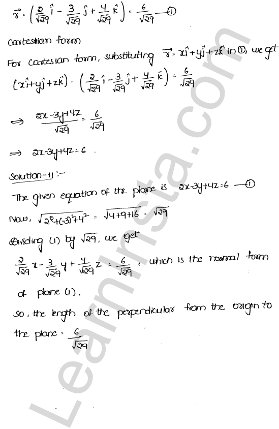 RD Sharma Class 12 Solutions Chapter 29 The plane Ex 29.4 1.7