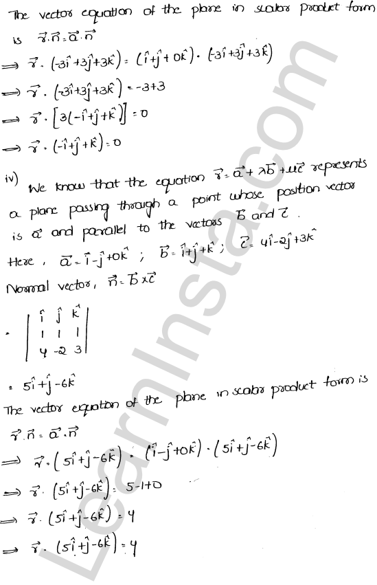 RD Sharma Class 12 Solutions Chapter 29 The plane Ex 29.7 1.3