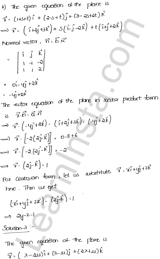 RD Sharma Class 12 Solutions Chapter 29 The plane Ex 29.7 1.5