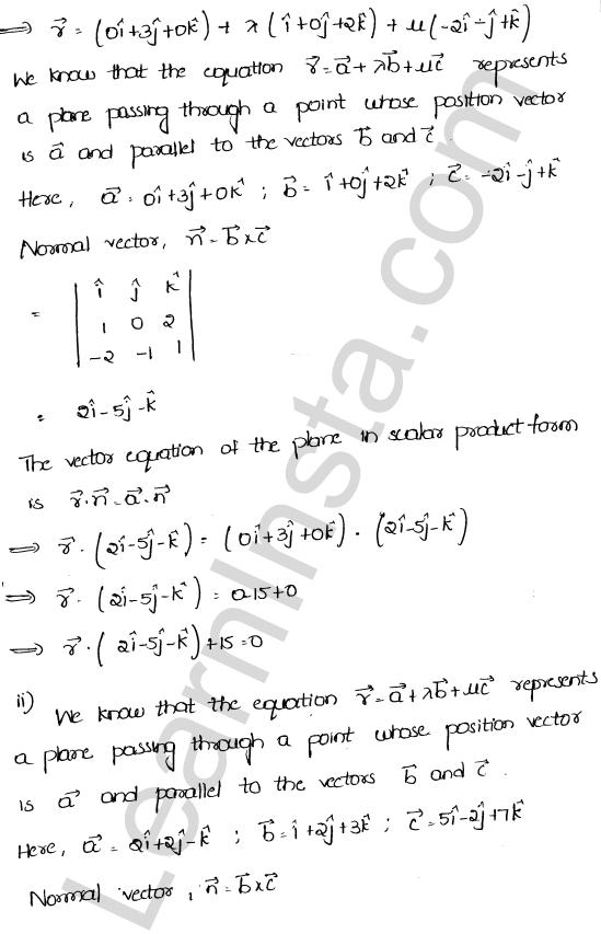 RD Sharma Class 12 Solutions Chapter 29 The plane Ex 29.7 1.6