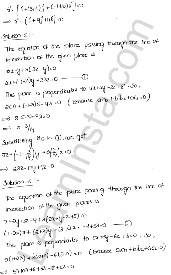 RD Sharma Class 12 Solutions Chapter 29 The plane Ex 29.8 1.3