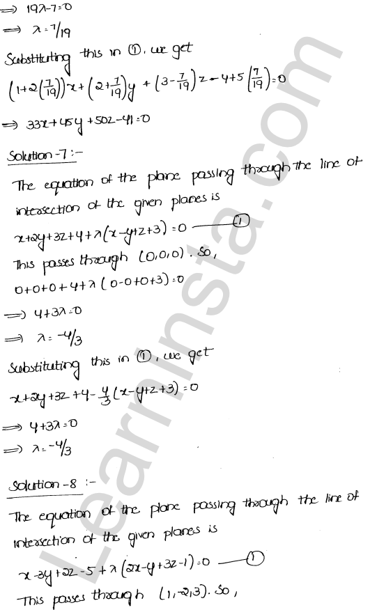 RD Sharma Class 12 Solutions Chapter 29 The plane Ex 29.8 1.4