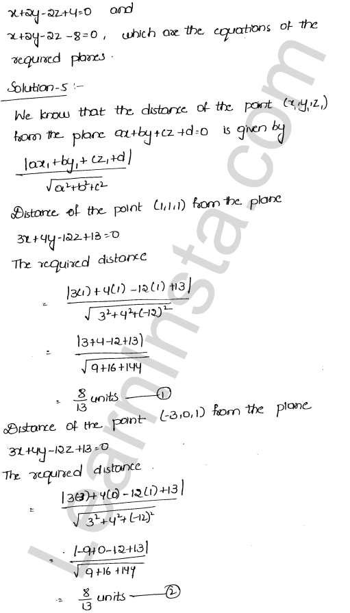 RD Sharma Class 12 Solutions Chapter 29 The plane Ex 29.9 1.4