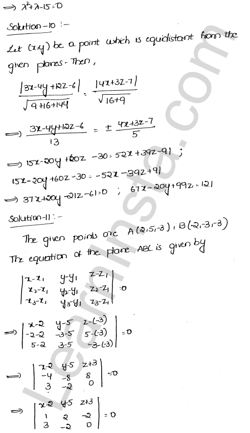 RD Sharma Class 12 Solutions Chapter 29 The plane Ex 29.9 1.8