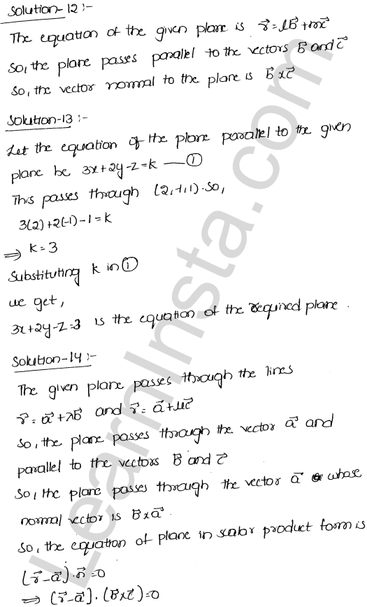 RD Sharma Class 12 Solutions Chapter 29 The plane VSAQ 1.6