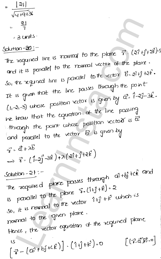 RD Sharma Class 12 Solutions Chapter 29 The plane VSAQ 1.9