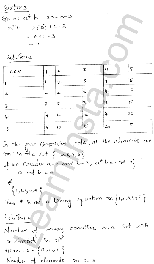 RD Sharma Class 12 Solutions Chapter 3 Binary Operations Ex 3.1 1.5