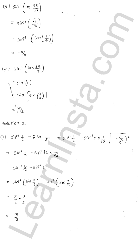 RD Sharma Class 12 Solutions Chapter 4 Inverse Trigonometric Functions Ex 4.1 1.2