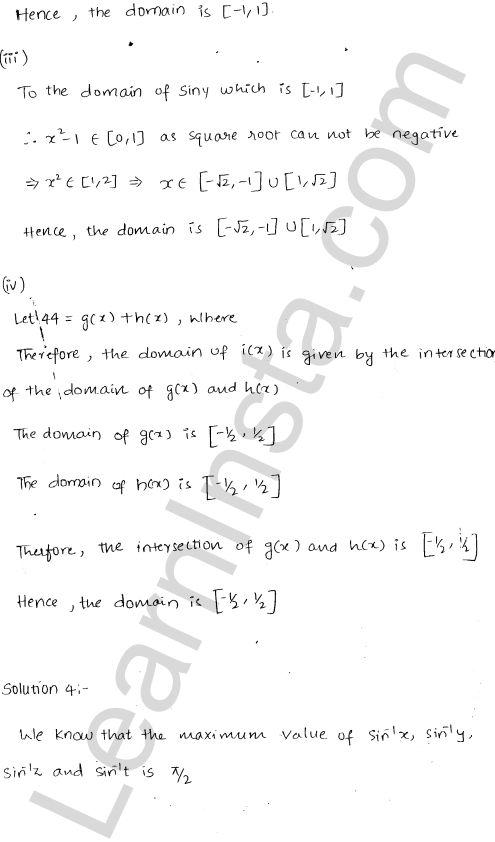 RD Sharma Class 12 Solutions Chapter 4 Inverse Trigonometric Functions Ex 4.1 1.4