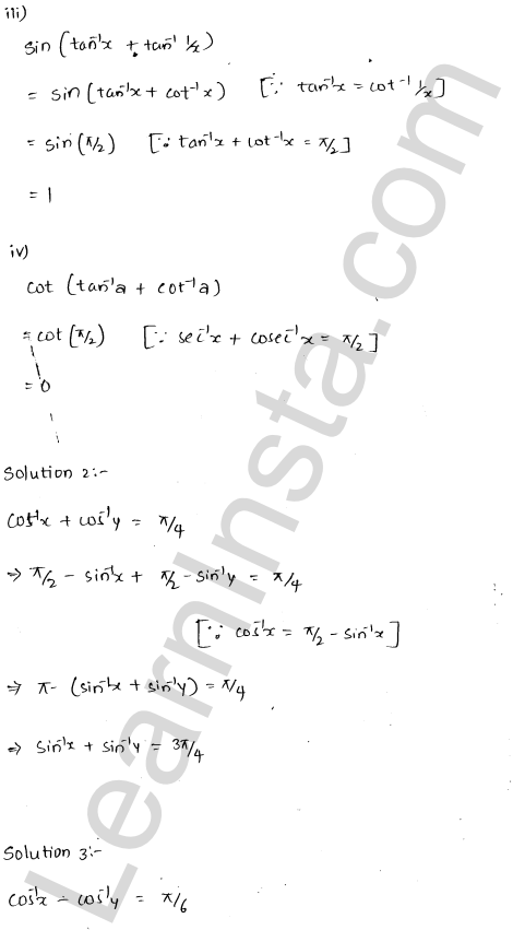 RD Sharma Class 12 Solutions Chapter 4 Inverse Trigonometric Functions Ex 4.10 1.2