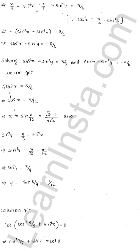 RD Sharma Class 12 Solutions Chapter 4 Inverse Trigonometric Functions Ex 4.10 1.3
