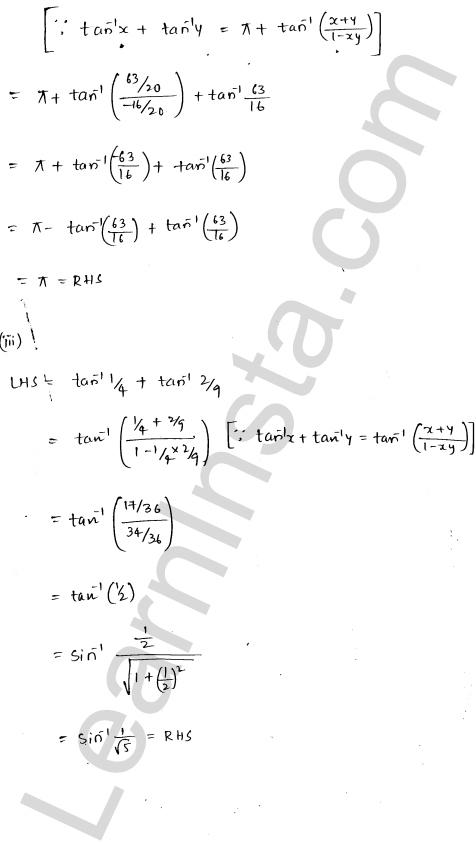 RD Sharma Class 12 Solutions Chapter 4 Inverse Trigonometric Functions Ex 4.11 1.2