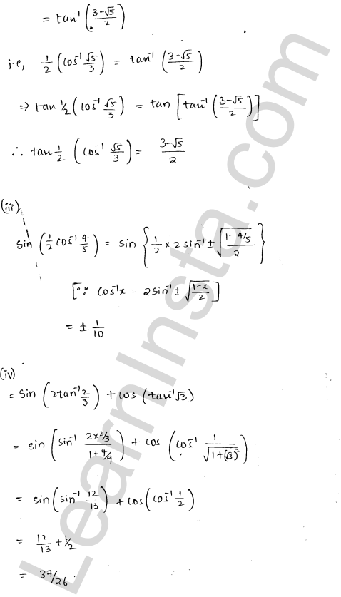 RD Sharma Class 12 Solutions Chapter 4 Inverse Trigonometric Functions Ex 4.14 1.3
