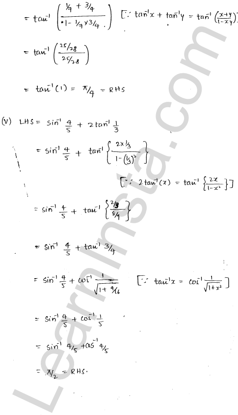 RD Sharma Class 12 Solutions Chapter 4 Inverse Trigonometric Functions Ex 4.14 1.6