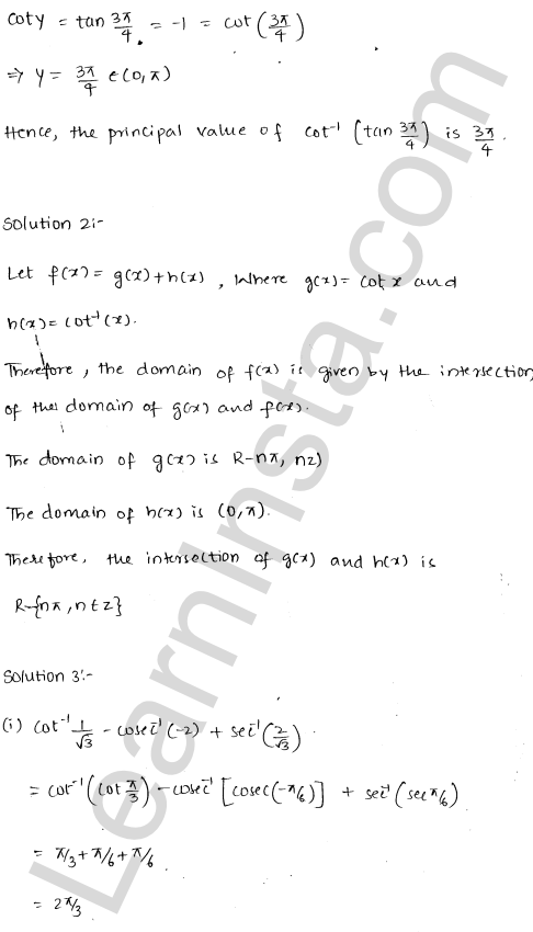 RD Sharma Class 12 Solutions Chapter 4 Inverse Trigonometric Functions Ex 4.6 1.3