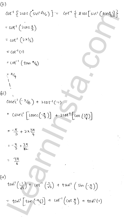 RD Sharma Class 12 Solutions Chapter 4 Inverse Trigonometric Functions Ex 4.6 1.4
