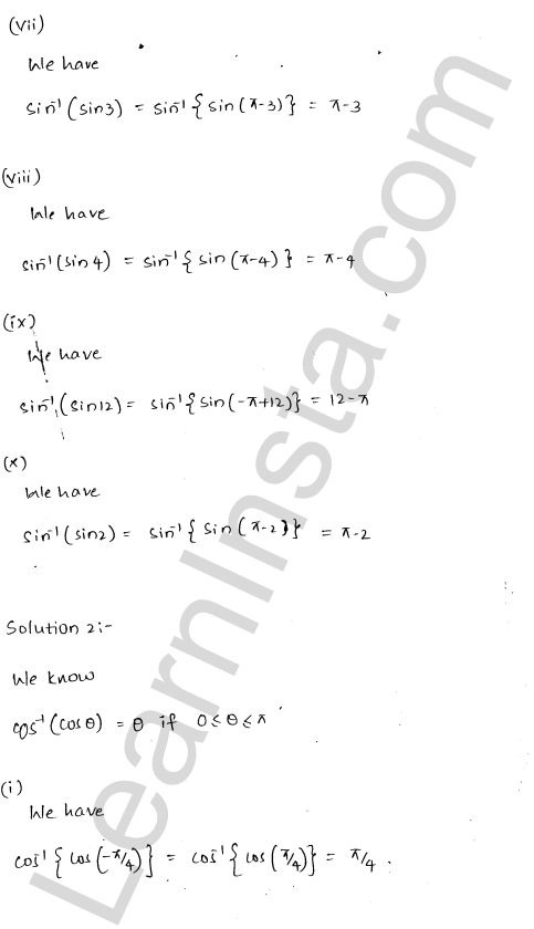 RD Sharma Class 12 Solutions Chapter 4 Inverse Trigonometric Functions Ex 4.7 1.3