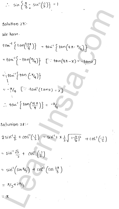 RD Sharma Class 12 Solutions Chapter 4 Inverse Trigonometric Functions VSAQ 1.15