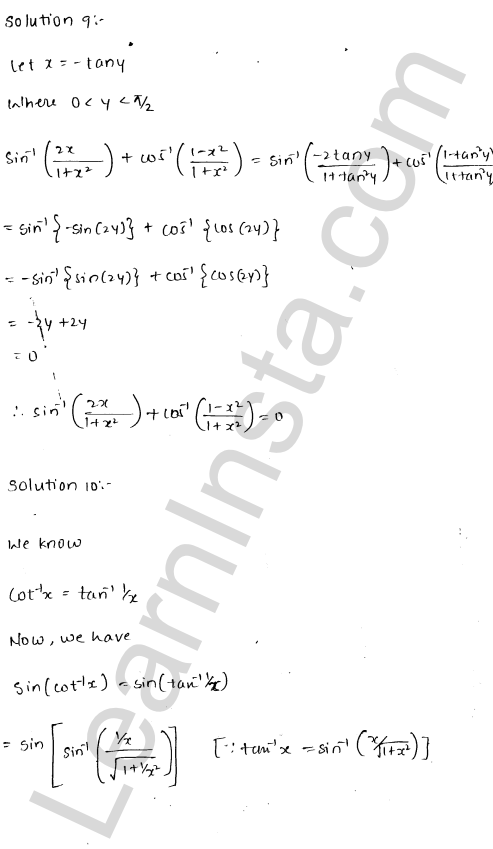 RD Sharma Class 12 Solutions Chapter 4 Inverse Trigonometric Functions VSAQ 1.6