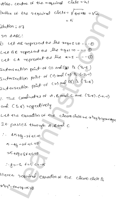 RD Sharma Class 11 Solutions Chapter 24 The Circle Ex 24.2 7.1