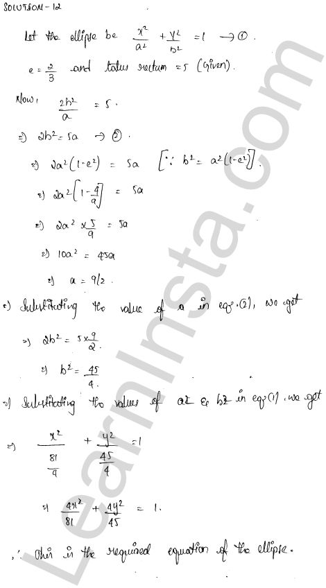 RD Sharma Class 11 Solutions Chapter 26 Ellipse Ex 26.1 1.29
