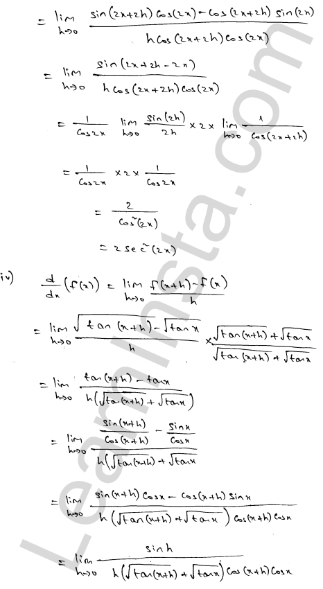 RD Sharma Class 11 Solutions Chapter 30 Derivatives Ex 30.2 1.26