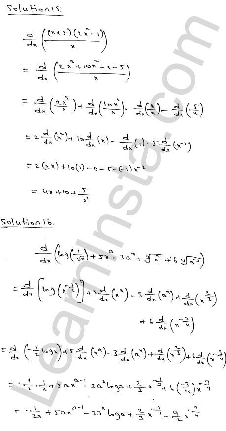 RD Sharma Class 11 Solutions Chapter 30 Derivatives Ex 30.3 1.7