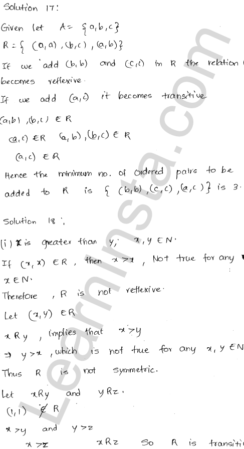 RD Sharma Class 12 Solutions Chapter 1 Relations Ex 1.1 1.21