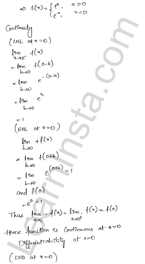 RD Sharma Class 12 Solutions Chapter 10 Differentiability Ex 10.2 1.9