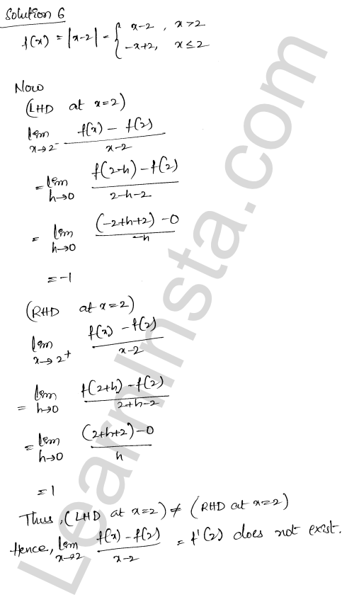 RD Sharma Class 12 Solutions Chapter 10 Differentiability VSAQ 1.5