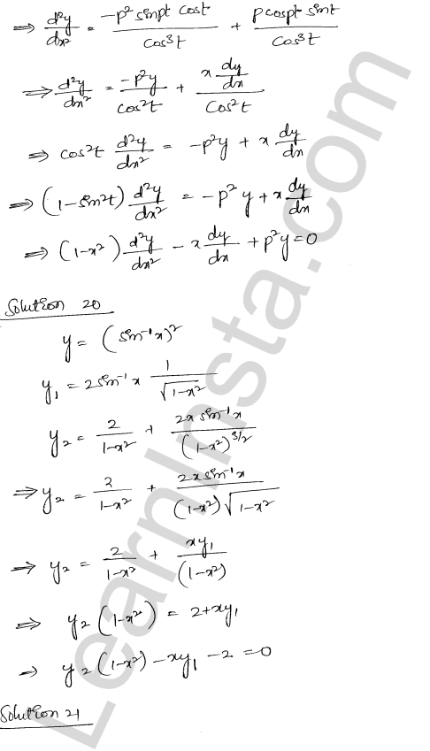 RD Sharma Class 12 Solutions Chapter 12 Higher Order Derivatives Ex 12.1 1.16