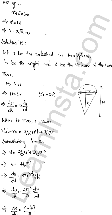 RD Sharma Class 12 Solutions Chapter 13 Derivative as a Rate Measurer Ex 13.2 1.12