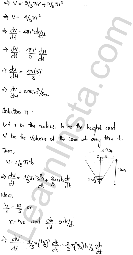 RD Sharma Class 12 Solutions Chapter 13 Derivative as a Rate Measurer Ex 13.2 1.13