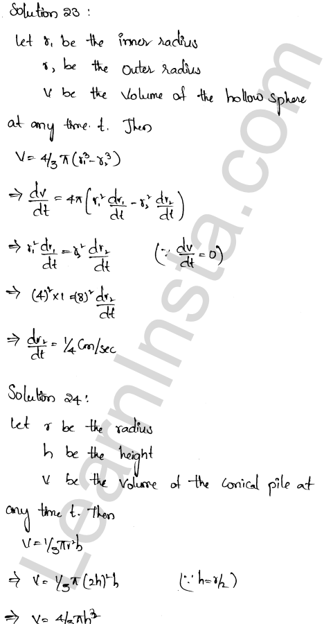 RD Sharma Class 12 Solutions Chapter 13 Derivative as a Rate Measurer Ex 13.2 1.17