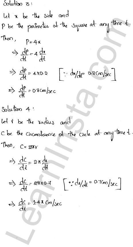 RD Sharma Class 12 Solutions Chapter 13 Derivative as a Rate Measurer Ex 13.2 1.2
