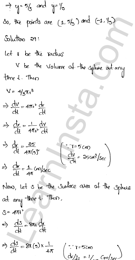 RD Sharma Class 12 Solutions Chapter 13 Derivative as a Rate Measurer Ex 13.2 1.20
