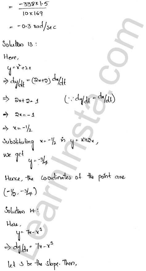 RD Sharma Class 12 Solutions Chapter 13 Derivative as a Rate Measurer Ex 13.2 1.8