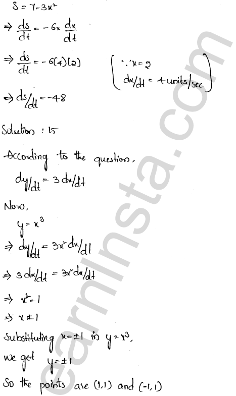 RD Sharma Class 12 Solutions Chapter 13 Derivative as a Rate Measurer Ex 13.2 1.9