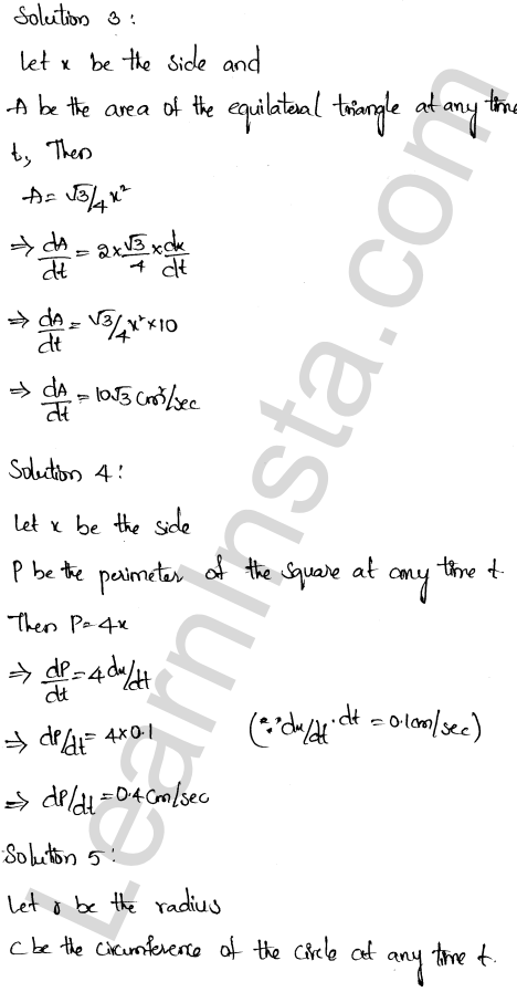 RD Sharma Class 12 Solutions Chapter 13 Derivative as a Rate Measurer VSAQ 1.2