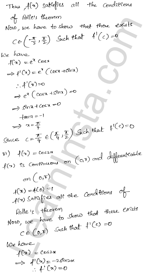 RD Sharma Class 12 Solutions Chapter 15 Mean Value Theorems Ex 15.1 1.12
