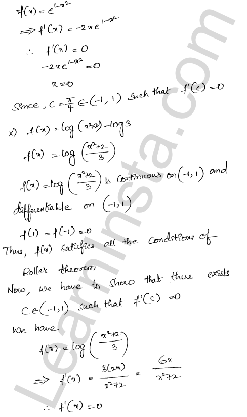 RD Sharma Class 12 Solutions Chapter 15 Mean Value Theorems Ex 15.1 1.15