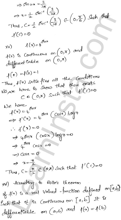 RD Sharma Class 12 Solutions Chapter 15 Mean Value Theorems Ex 15.1 1.19