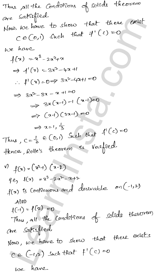 RD Sharma Class 12 Solutions Chapter 15 Mean Value Theorems Ex 15.1 1.6