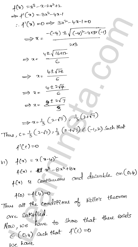 RD Sharma Class 12 Solutions Chapter 15 Mean Value Theorems Ex 15.1 1.7