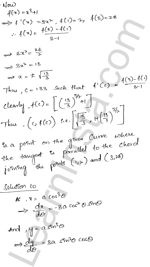 RD Sharma Class 12 Solutions Chapter 15 Mean Value Theorems Ex 15.2 1.23