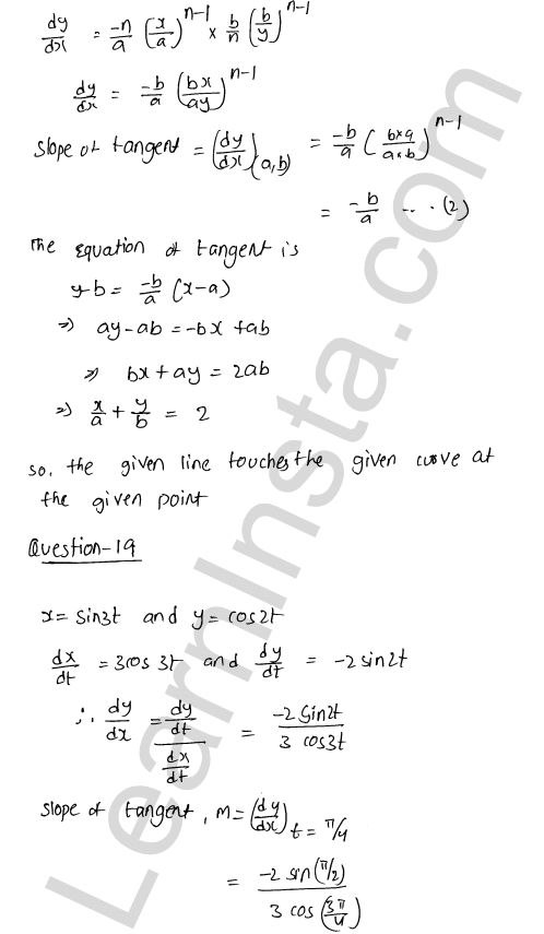 RD Sharma Class 12 Solutions Chapter 16 Tangents and Normals Ex 16.2 1.44