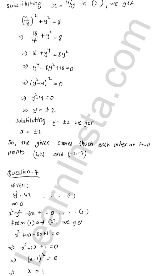 RD Sharma Class 12 Solutions Chapter 16 Tangents and Normals Ex 16.3 1.26