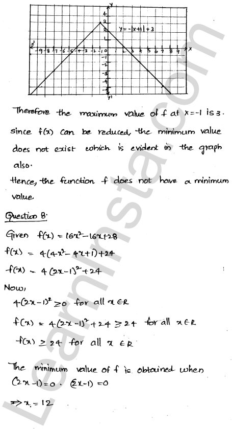 RD Sharma Class 12 Solutions Chapter 18 Maxima and Minima Ex 18.1 1.7